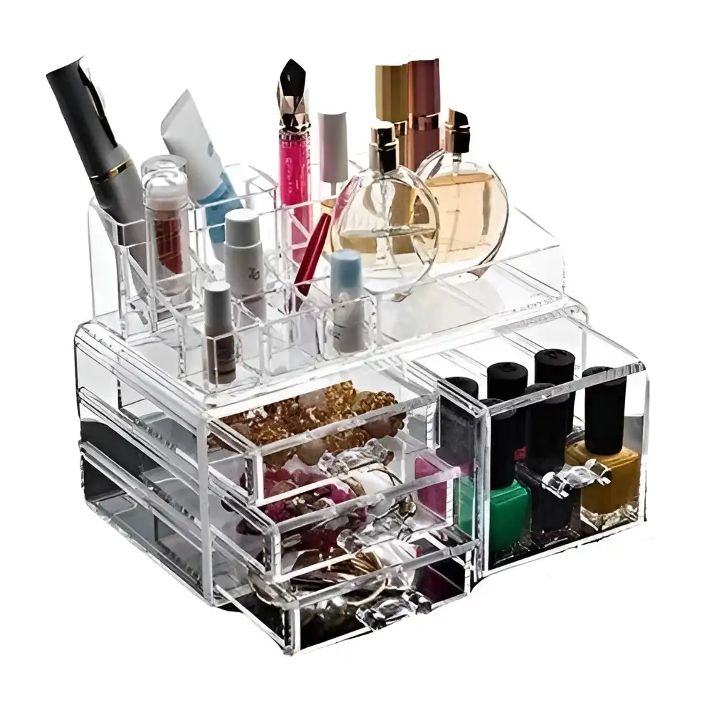 Organizer Trucchi Organizzatore Cassettiera Cosmetici 4 Cassetti Portatrucco