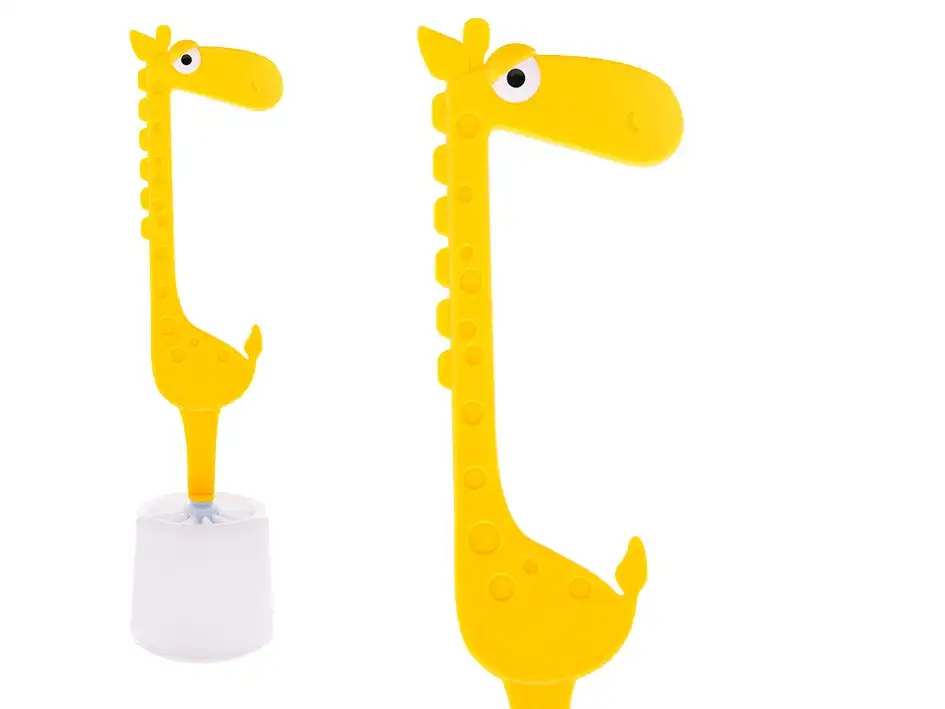 Portascopino Giallo Da Wc Per Bagno Con Spazzolone A Forma Di Giraffa Giallo