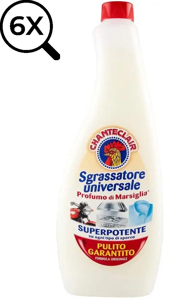 6x ChanteClair Sgrassatore Universale Ricarica al Profumo di Marsiglia 6x600ml