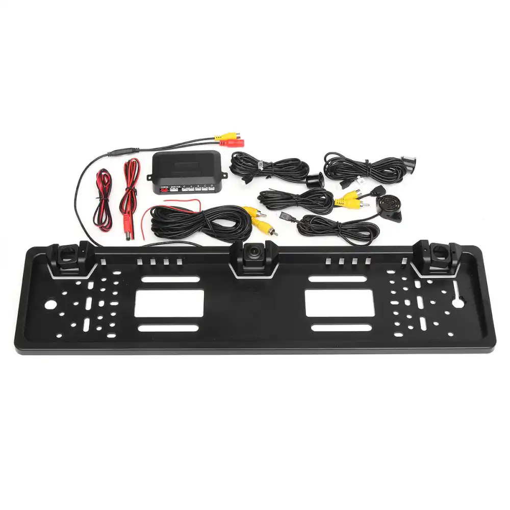 Kit Auto Porta Targa Con Sensore di Parcheggio e Telecamera Portatarga Macchina
