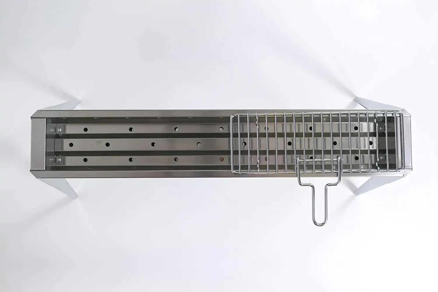 Griglia Per Cuocispiedini in Ferro Cromato per Cuocere Arrosticini 13x37x1cm
