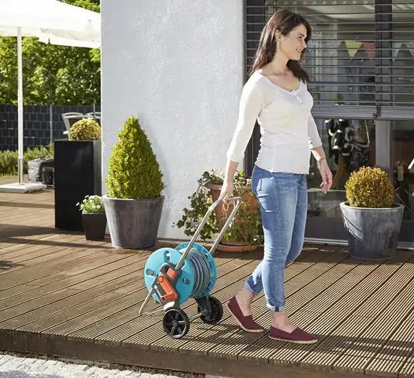Set Carrello Avvolgitubo AquaRoll S 25 Metri Per Tubo da Giardino Compatto 25mt