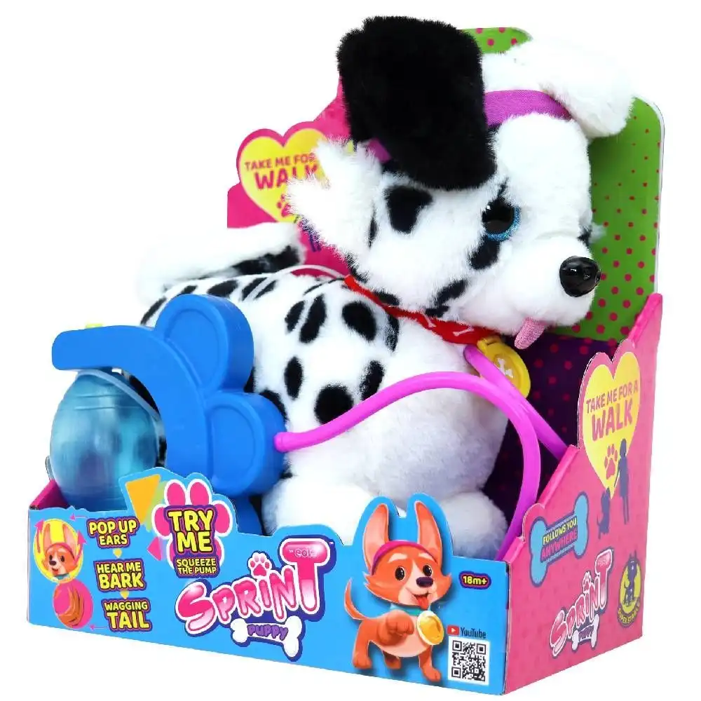 Rocco Giocattoli Sprint Pet al Guinzaglio Cuccioli Peluche con Movimenti+Suoni