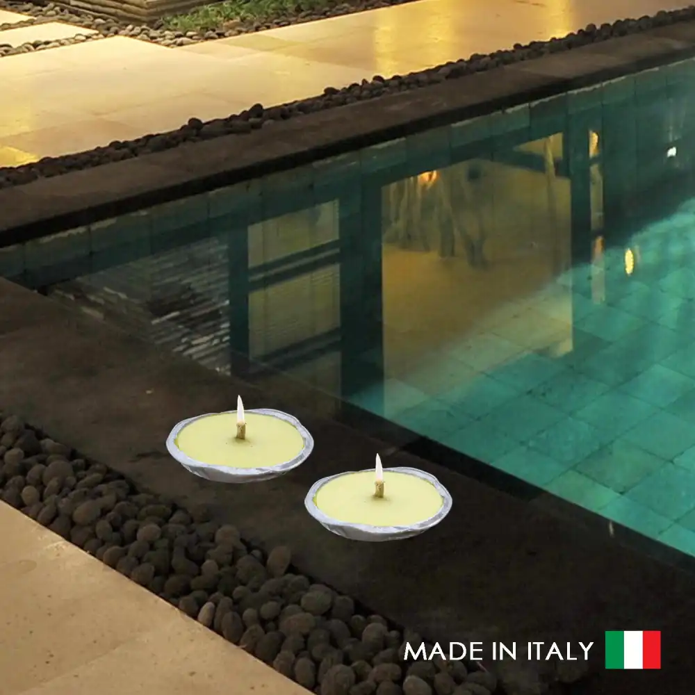 10 Pezzi Candela Citronella In Allumino 16cm Antizanzare Giardino Feste Eventi