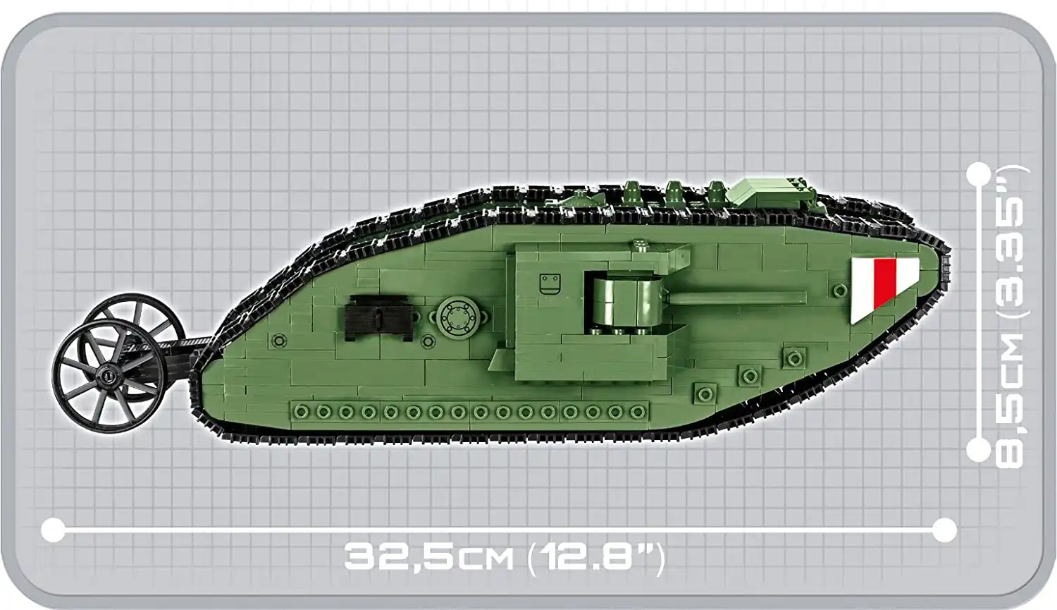 Cobi Costruzioni 600 Pezzi Carro Armato Guerra Mondiale Mark I Gioco Bambini