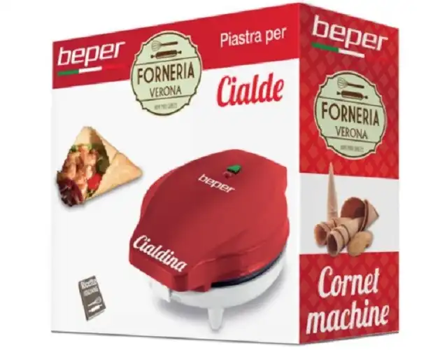Piastra Per Coni Gelato Cialdiera Elettrica Antiaderente Cialdina Cialda Beper