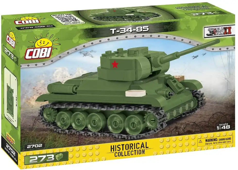 Costruzioni Cobi Carroarmato Corazzato Militare T-34-85 273 pz Eta' 6+ Gioco