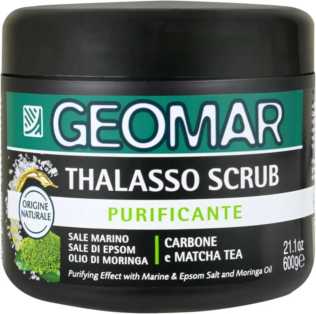 GEOMAR Thalasso Scrub Purificante Corpo 600g Sale Marino Carbone Matcha