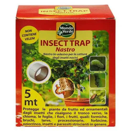 Trappola per Insetti Nocivi Nastro Biadesivo Adesivo 5x5 Metri Protezione Piante