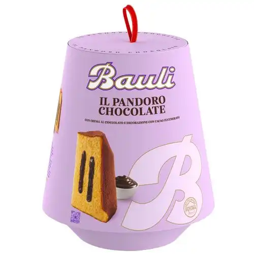 Bauli Pandoro Chocolate Gr.750 Con Crema al Cioccolato e Cacao Zuccherato