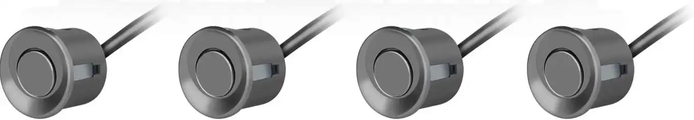 Kit 4 Sensori di Parcheggio Wireless Retromarcia Display Auto Grigio Scuro