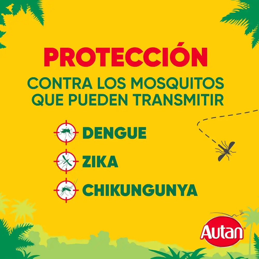 Autan Tropical Spray Secco 100ml – Repellente Zanzare Comuni, Tigre e Tropicali