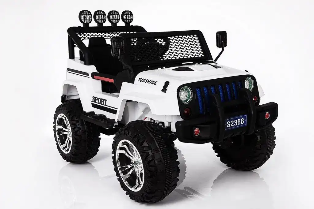 Auto Macchina Elettrica 12V Per Bambini 2 Posti Jeep Sport 4x4 2 Posti Bianco