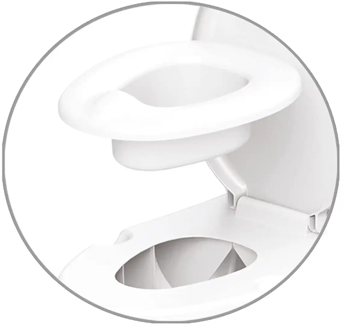 Vasino Educativo per Bambini Design Realistico con Coperchio e Sedile WC Bianco