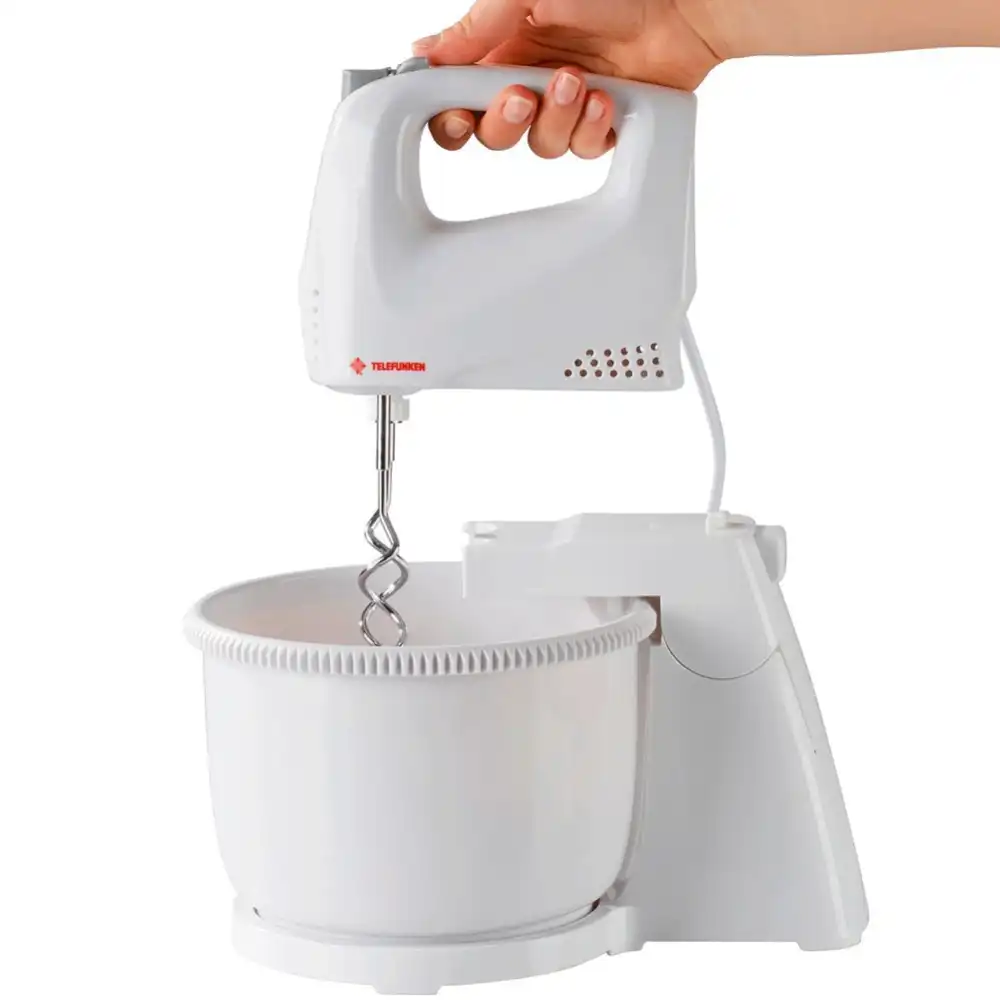 Sbattitore elettrico mixer con ciotola autorotante 5 velocita' 200w Telefunken