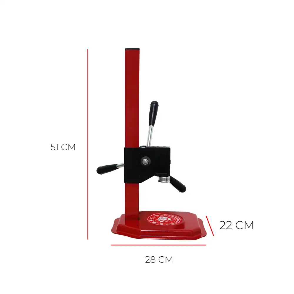 Tappatrice a Colonna a 3 Leve Con Cremagliera Per Tappi a Corona Professionale