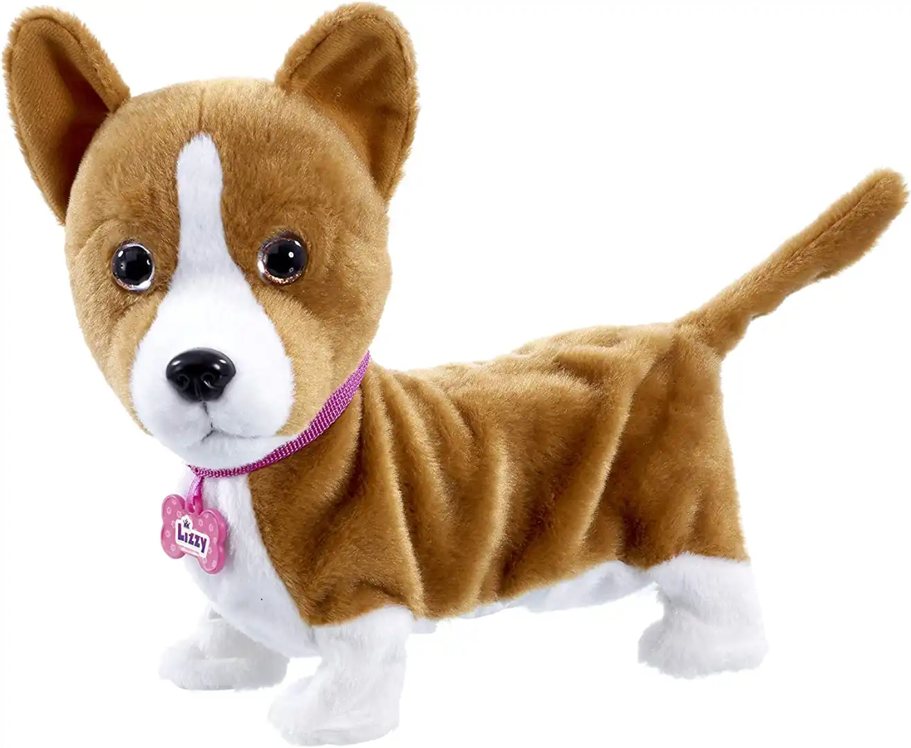Animagic Lizzie le Corgie Cane Interattivo con Guinzaglio e Suoni h20cm Anni 3+