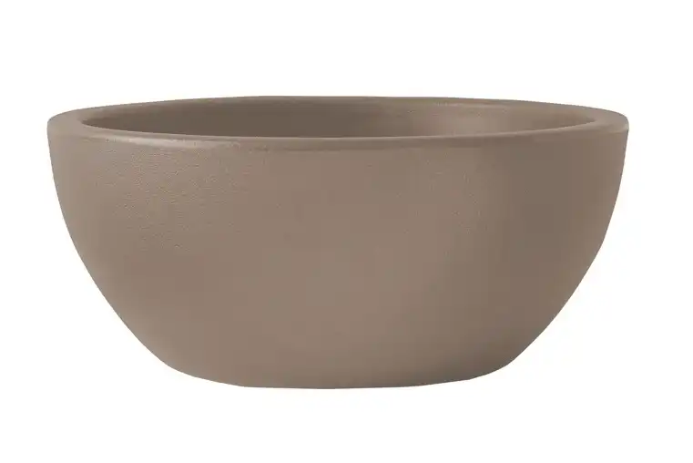 Vaso Fioriera Rotondo Era 40 Cappuccino in Plastica Riciclabile 40x22,5x17,5cm