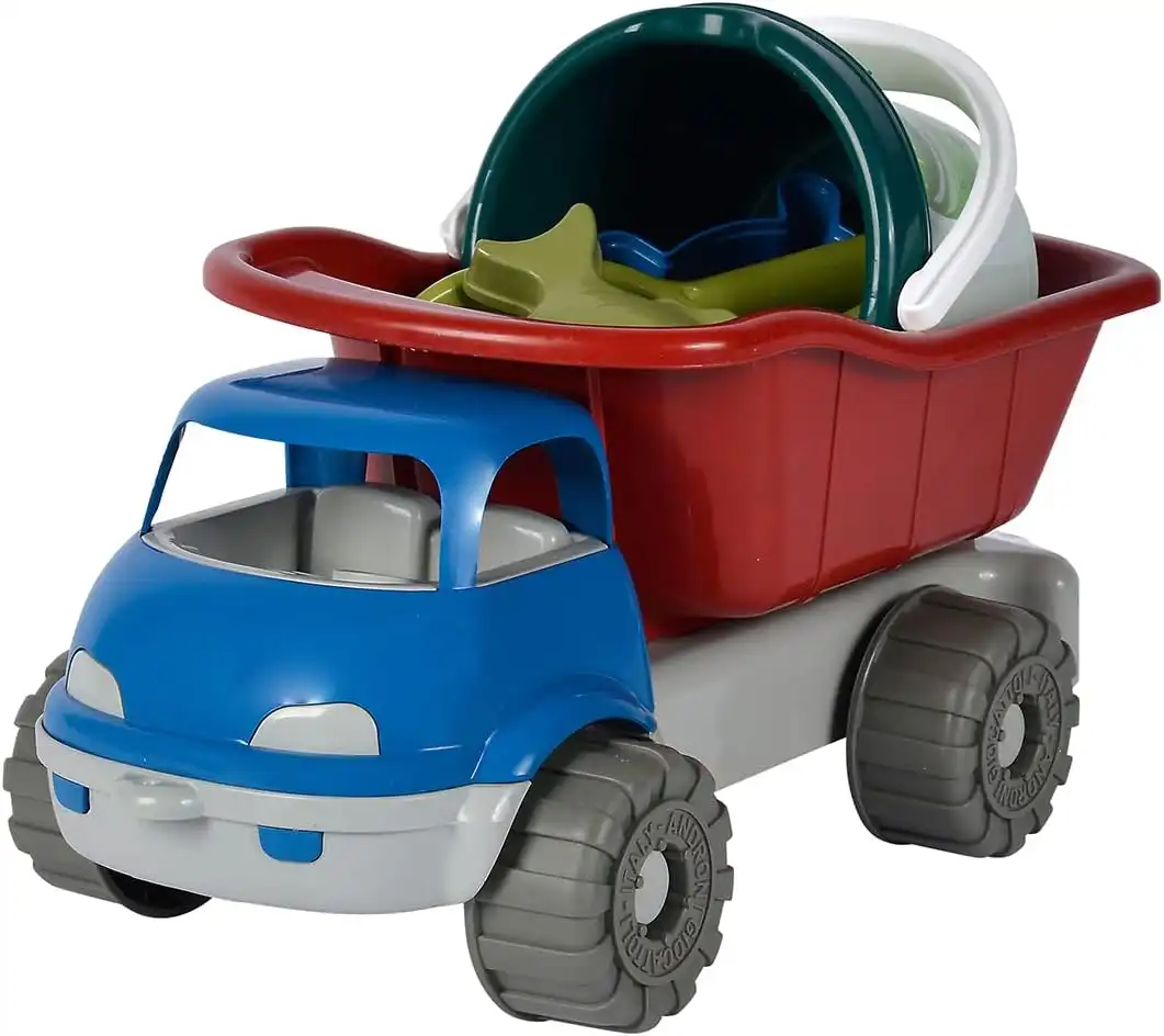 Camion Sabbia Matteuz 35cm Set Mare in Plastica Riciclata Gioco Con Ribalta