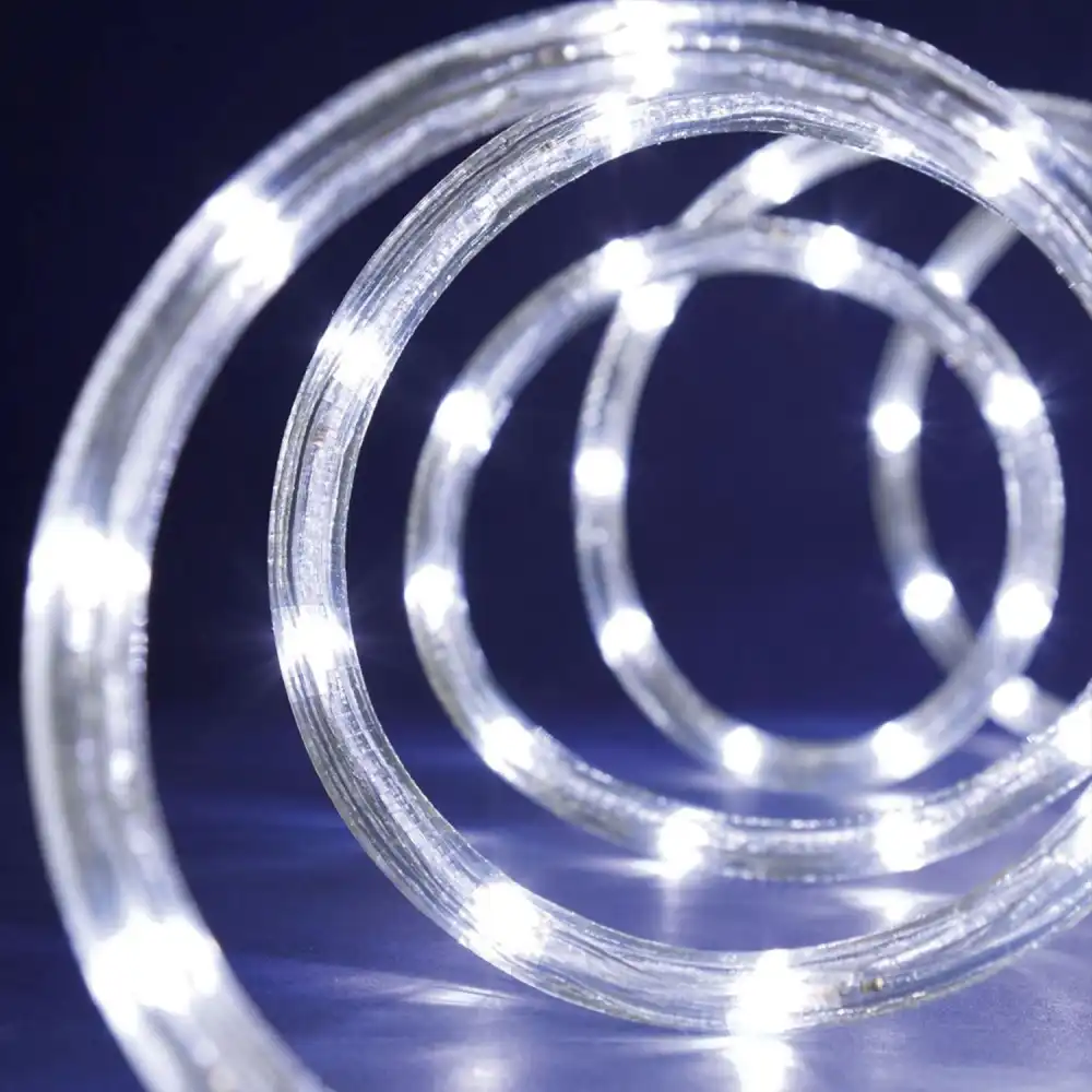 Tubo Luci Led Per Addobbi Natale 30 Metri Luce Bianco Fredda Interno Ed Esterno