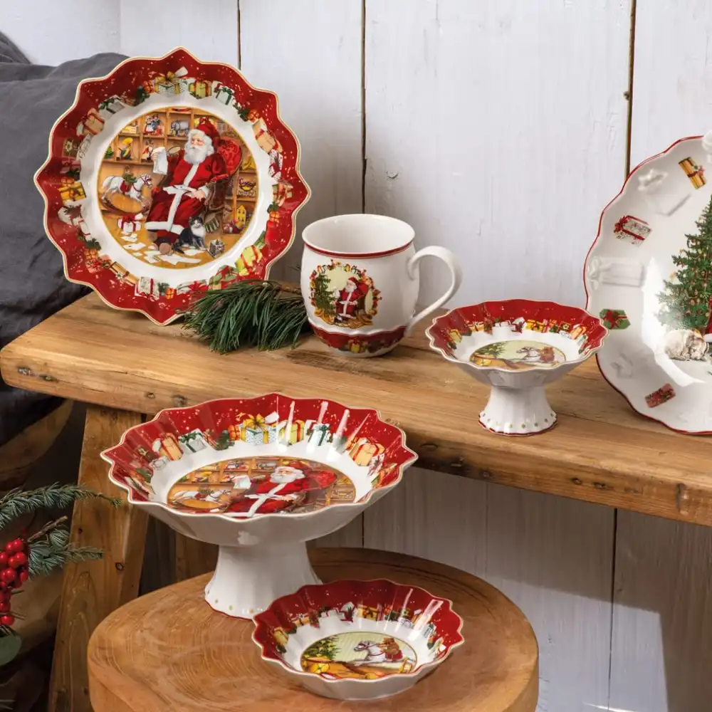 Villeroy&Boch Ciotola Piatto Natale Con Rilievo Babbo Natale in Porcellana 25cm