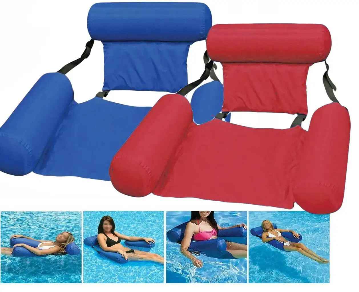 Lettino Gonfiabile Mare Galleggiante per Relax Sedia Poltrona Piscina Comfort