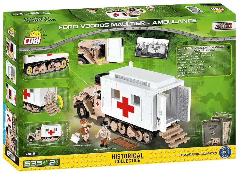 Costruzioni 525 Gioco da Tavolo Pezzi Ambulanza Militare Ford v3000s