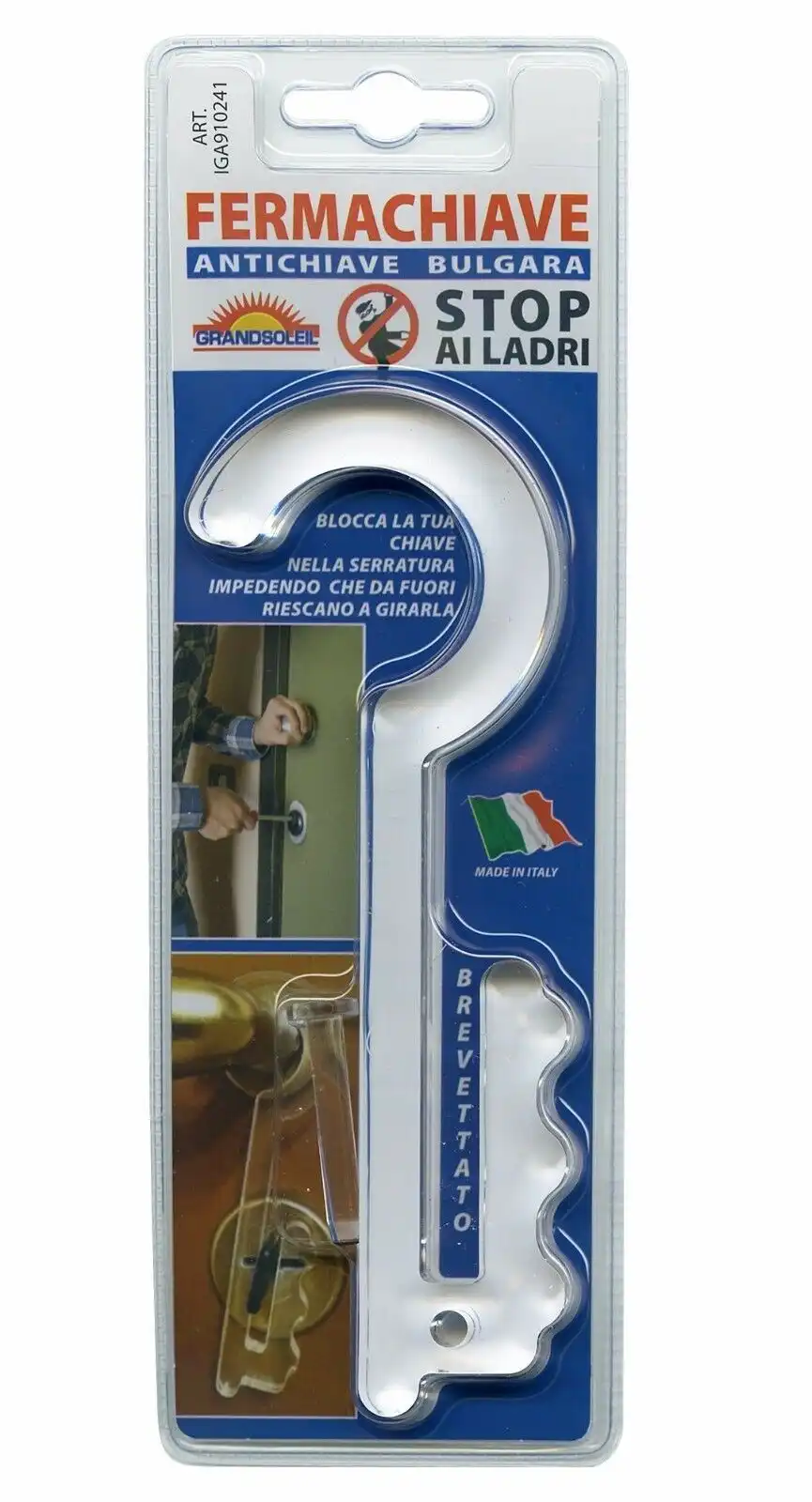 Fermachiave Ferma Chiave Anti Chiave Bulgara per Porte Blindate Sicurezza Casa