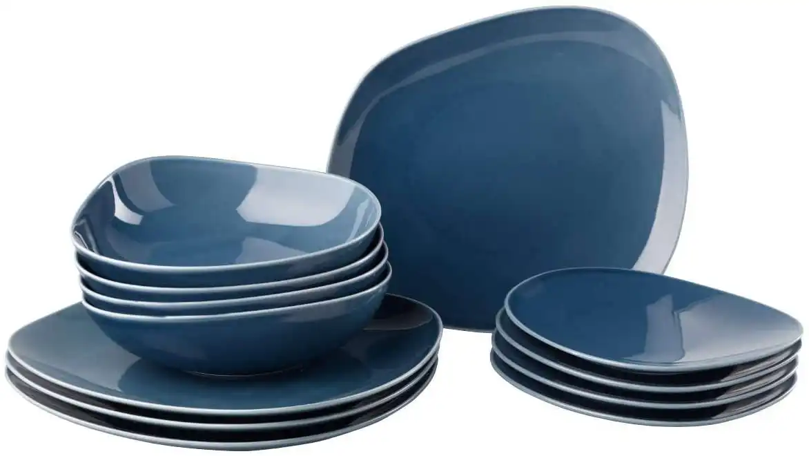 Villeroy&Boch Servizio di Piatti in Porcellana 4 Persone 12Pz Organic Turquoise