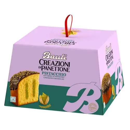 Bauli Creazioni di Panettone Crema al Pistacchio e Pistacchi Caramellati 750gr