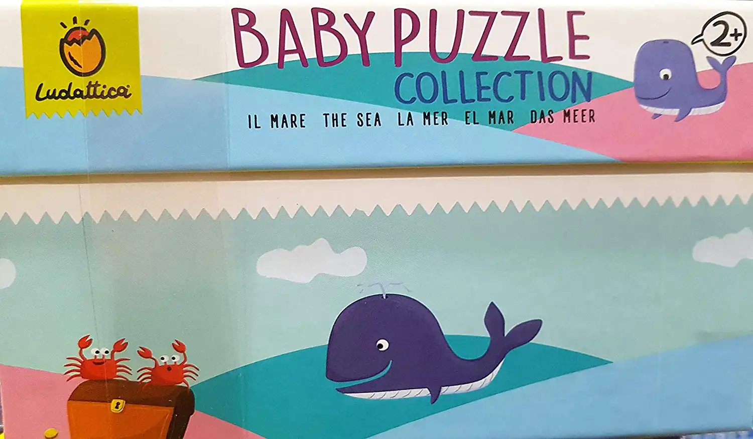 Ludattica Baby Puzzle Collection il Mare The Sea 32 PCS 67 x 32 cm Made in Italy