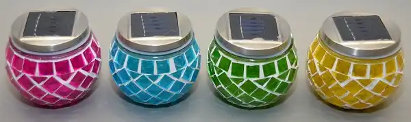 Lampade Mosaico Lampada con Led e Sensore Crepuscolare Funziona a Batteria