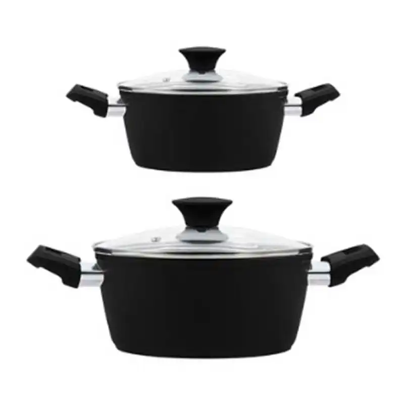 Batteria di Pentole a Induzione 7pz Casseruole Wok Padelle e Coperchi Mod.Sierra
