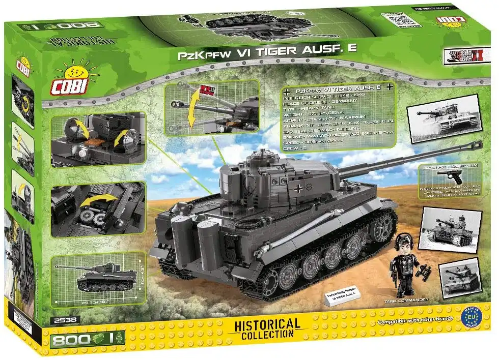 Costruzioni Cobi Carroarmato Militare PzKpfw VI Tiger Ausf. E 800 pz Eta' 7+