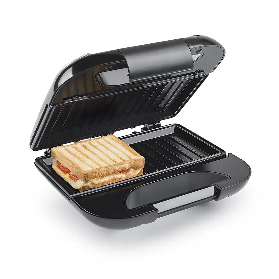 Tostapane Sandwich Grill Tastiera Piastra Toast Antiaderente 750W Antiaderente