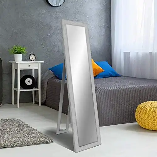 Lupia Specchio da Terra Floor Mirror 40X160 cm Boston Shabby Grey Arredo Casa