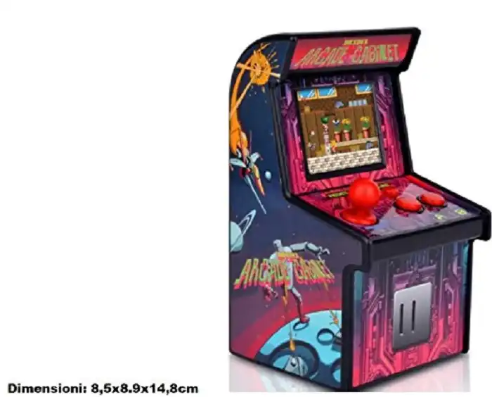 Videogioco Portatile Console Retro' Arcade 16 Bit Joystick + 220 Giochi Inclusi