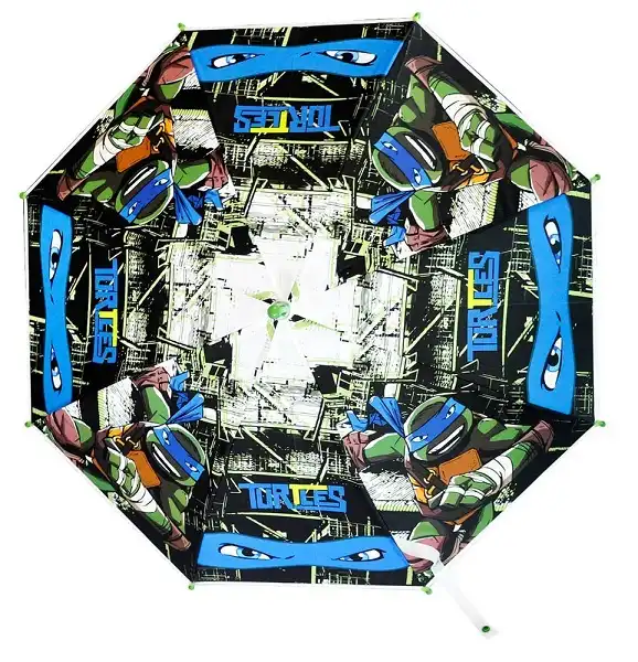 Ombrello Pieghevole da Borsa Zaino Cartella Pioggio Turtles Tartarughe Ninja