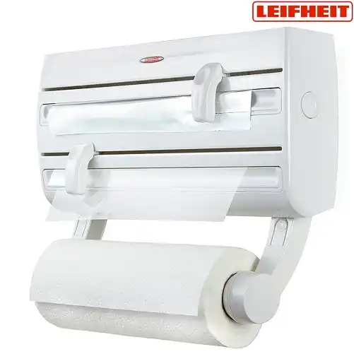 Porta Rotolo Portarotolo A Parete Da Cucina Per 3 Rotoli Scottex Carta Alluminio