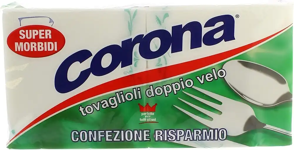 Confezione risparmio per famiglia di 120 tovaglioli Corona doppio velo morbidi