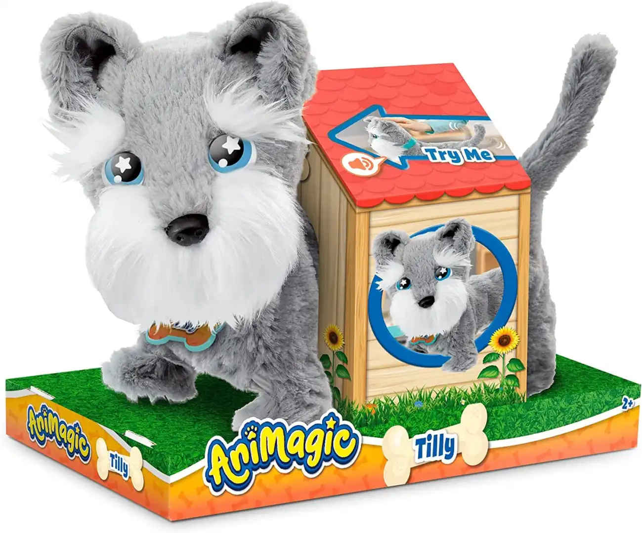 Animagic Tilly Terrier Cane Interattivo Giocattoli Bambini Scodinzola e Abbaia