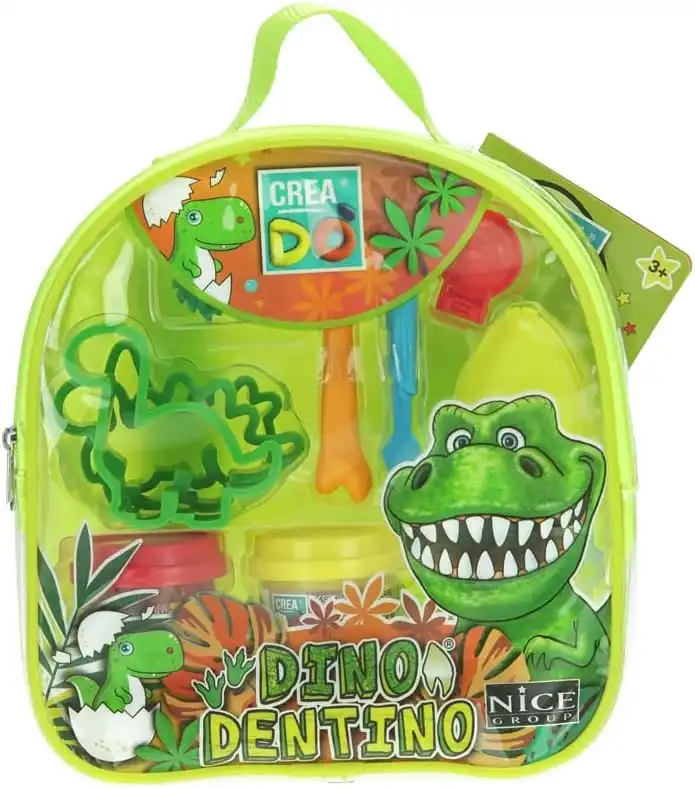 Creadò Dino Dentino Zainetto Dinosauro Nice Group Set di Pasta Modellabile