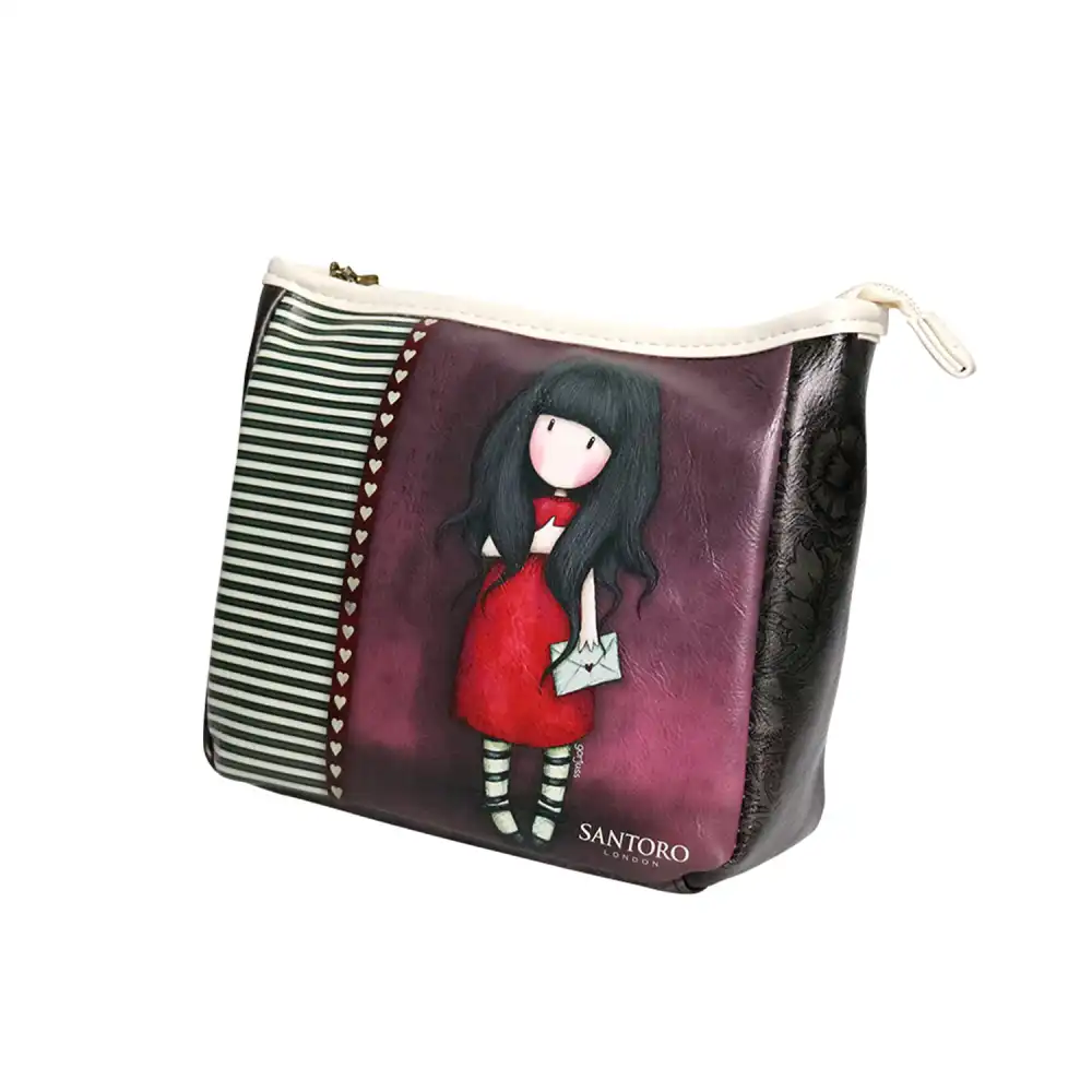 Beauty Case Santoro Gorjuss London Pochette Portatrucco Con Zip 27x18x9 cm Viola