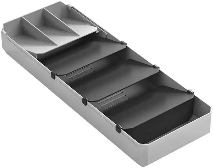 Porta Posate Portaposate Allungabile Estensibile da Cassetto 15x6x40-49 cm