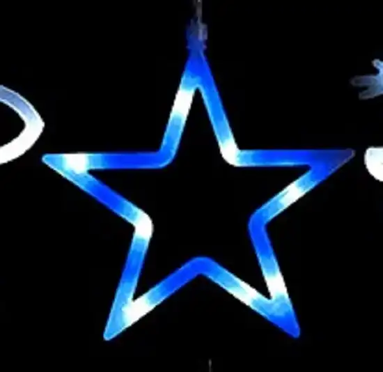 Decorazioni Natalizie Decori Per Natale Con Luce 8 Led Stella Natalizia Blu