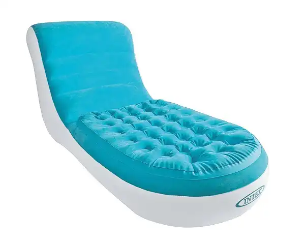 Intex Poltrona Gonfiabile Lounge Azzurra per Relax al Sole in Piscina e Giardino