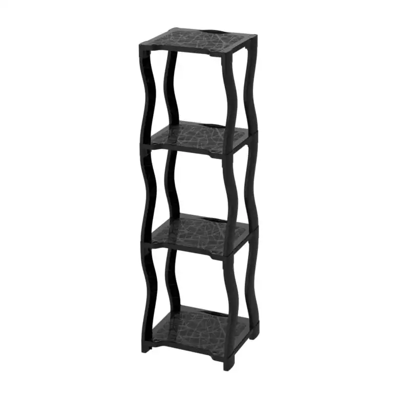 Scaffale Poker Salvaspazio 4 Ripiani 35x30x127h Bagno Lavanderia Antracite