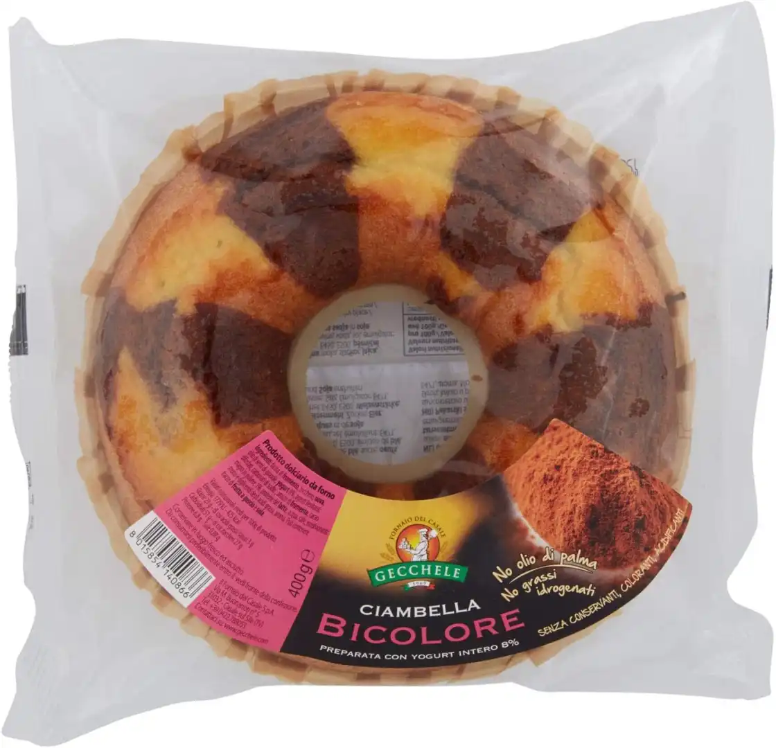 Gecchele Torta Ciambella Bicolore 400g Preparata Con Yogurt Intero 8%