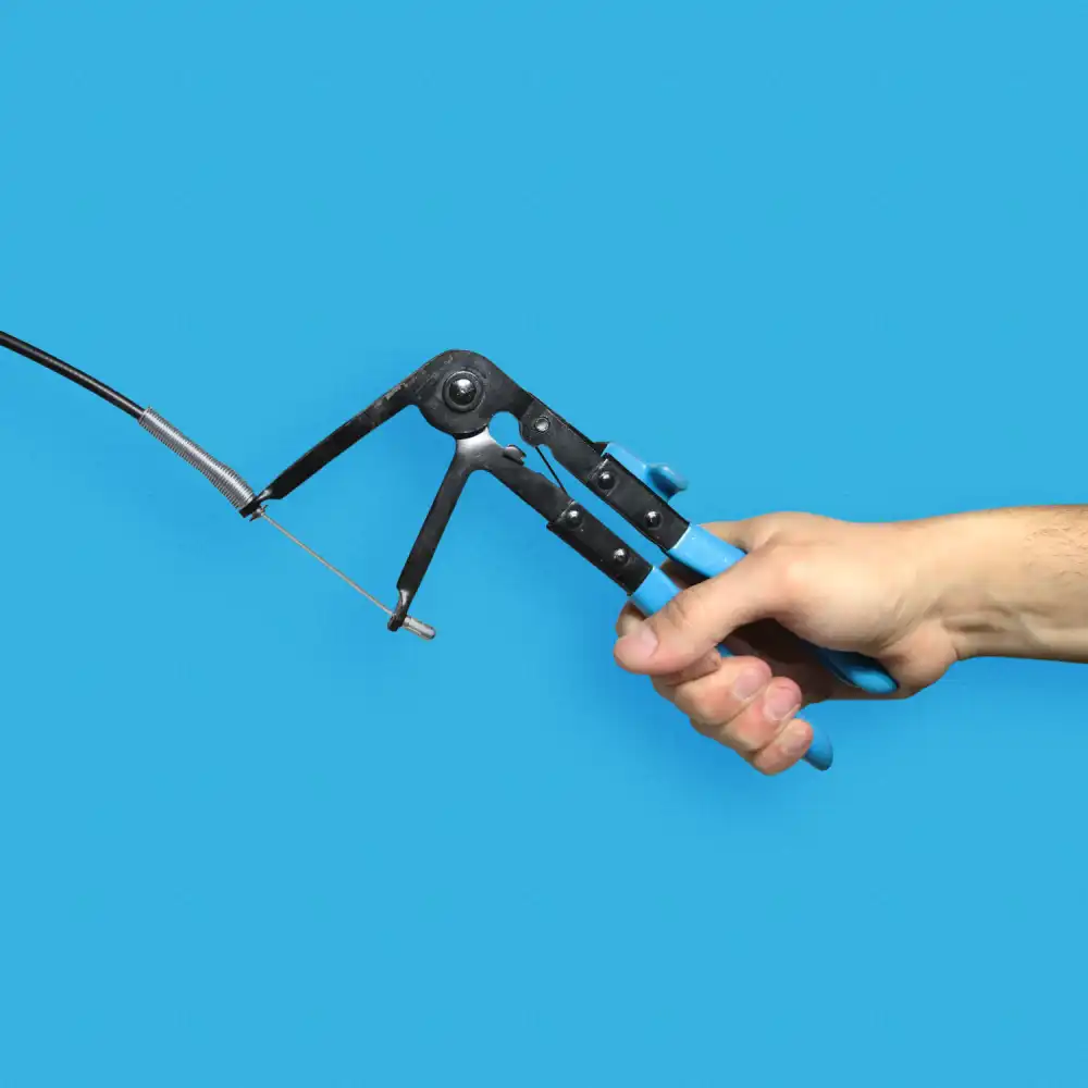 Pinza Per Fascette Con Prolunga Flessibile a Testa Orientabile 360 Gradi