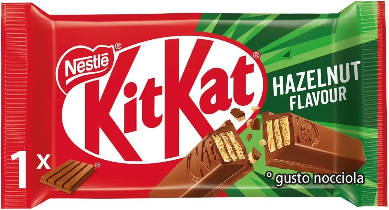 KITKAT Hazelnut Wafer di Cioccolato al Latte al Gusto Nocciola 24 Snack da 41,5g